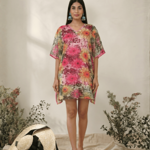 Sunflower Net Short Kaftan: 1 Breathtaking and Vibrant Must-Have