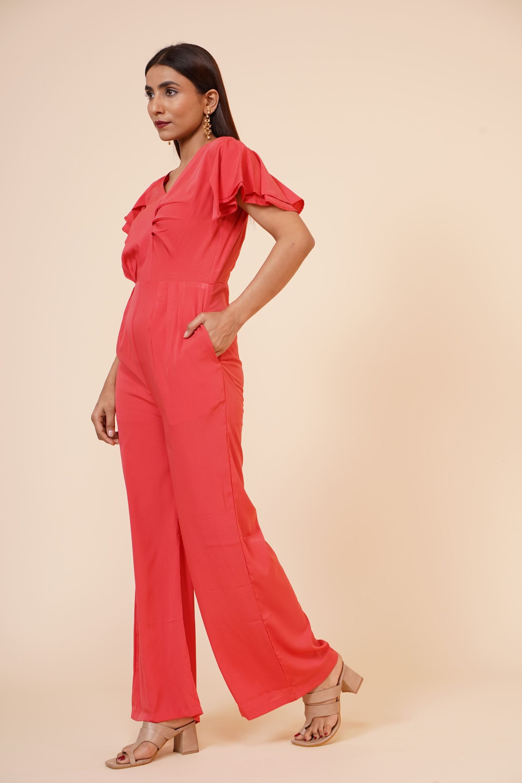 Peach Party Casual Jumpsuit: The Ultimate Fashion Statement - Image 2