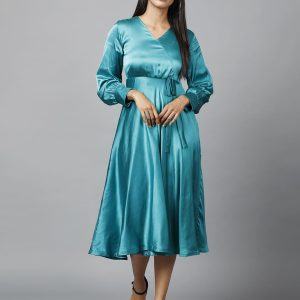 Satin Wrap Dress