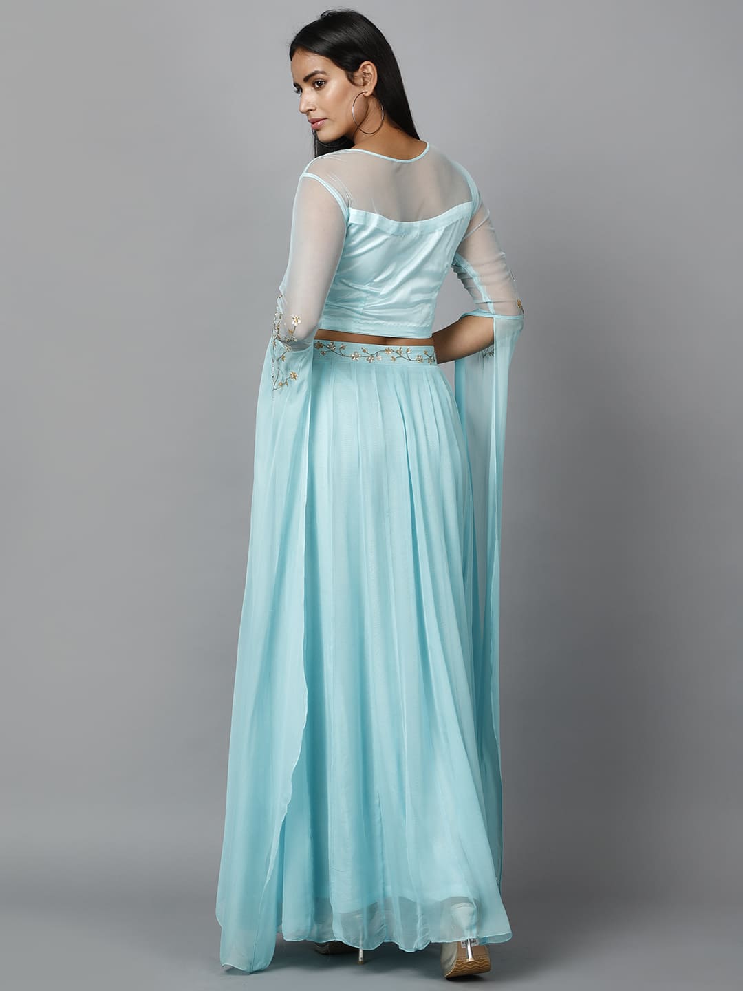 Blue Katdana Sequins Lehenga: The Ultimate Breathtaking Ensemble - Image 4