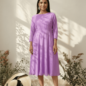 Women's Georgette Casual Dress in Mauve for Every Occasion