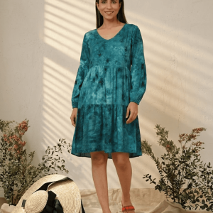 Magnificent Blue Tie Dye Kurti with Balloon Sleeves: 1 Incredible Solution for Radiant Elegance