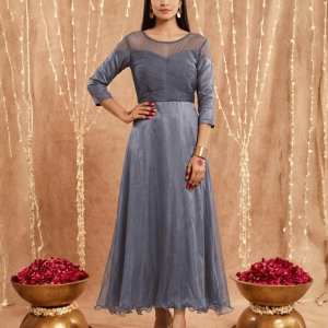 Grey Pleat Draped Gown : Ultimate Breathtaking Wardrobe Masterpiece